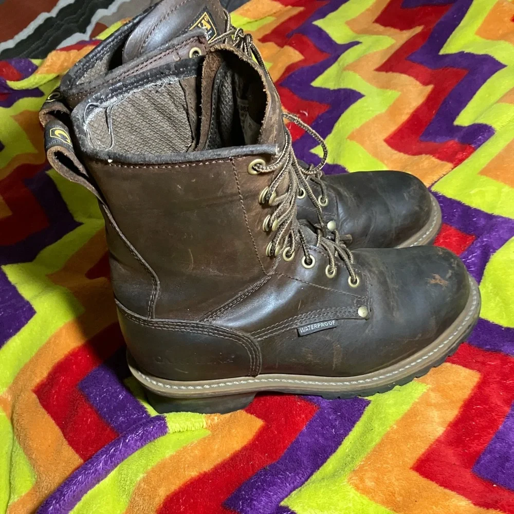 Carolina CA9821 Steel Toe Elm Leather Work Logger Waterproof Men’s Boots 8.5 - Picture 5 of 10
